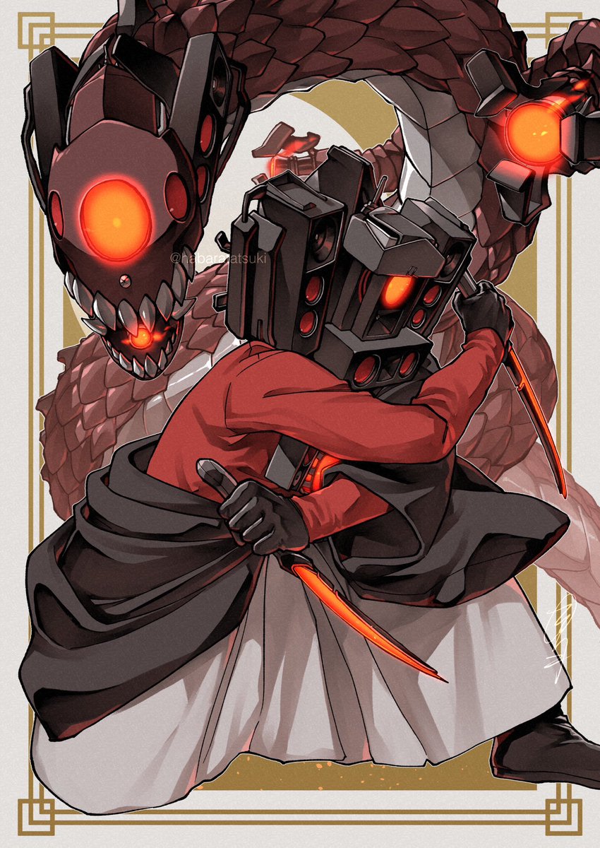 お正月過ぎちゃったけど新年風タイタンズ…🐉🎍 #skibiditoilet