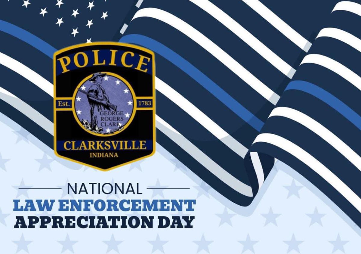 Today is Law Enforcement Appreciation Day. We are thankful for all our employees here at Clarksville PD, and all those across the country that choose to serve in this profession. THANK YOU!
#yourClarksvillePD