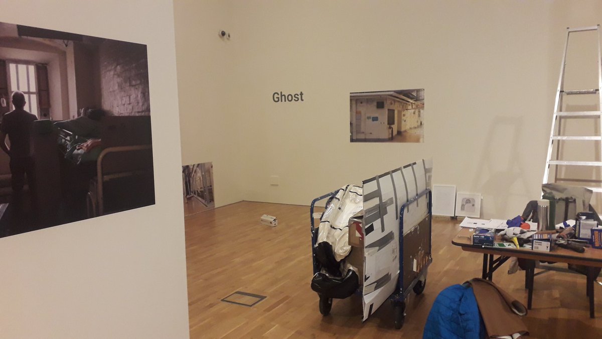 VictorianPrison's tweet photo. So exciting to see our exhibition going up @mac_birmingham  Can't wait for everyone to see the work of @andyaitchison and the incarcerated people whose creativity is featured. https://t.co/obE2EBSMPw