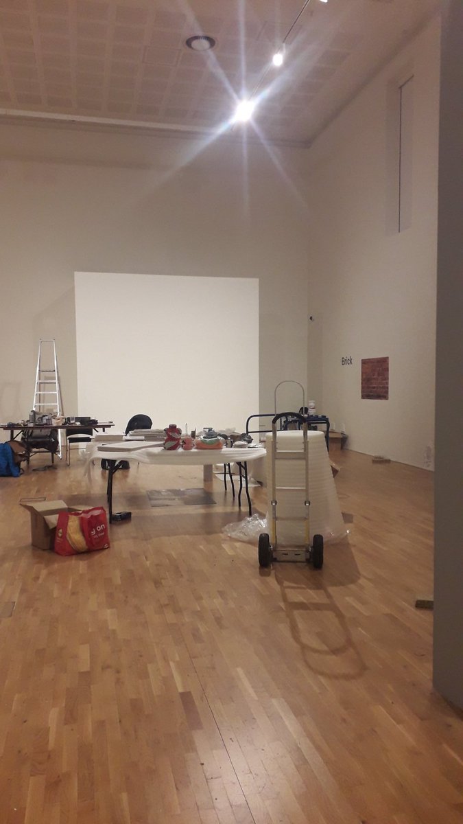 VictorianPrison's tweet photo. So exciting to see our exhibition going up @mac_birmingham  Can't wait for everyone to see the work of @andyaitchison and the incarcerated people whose creativity is featured. https://t.co/obE2EBSMPw