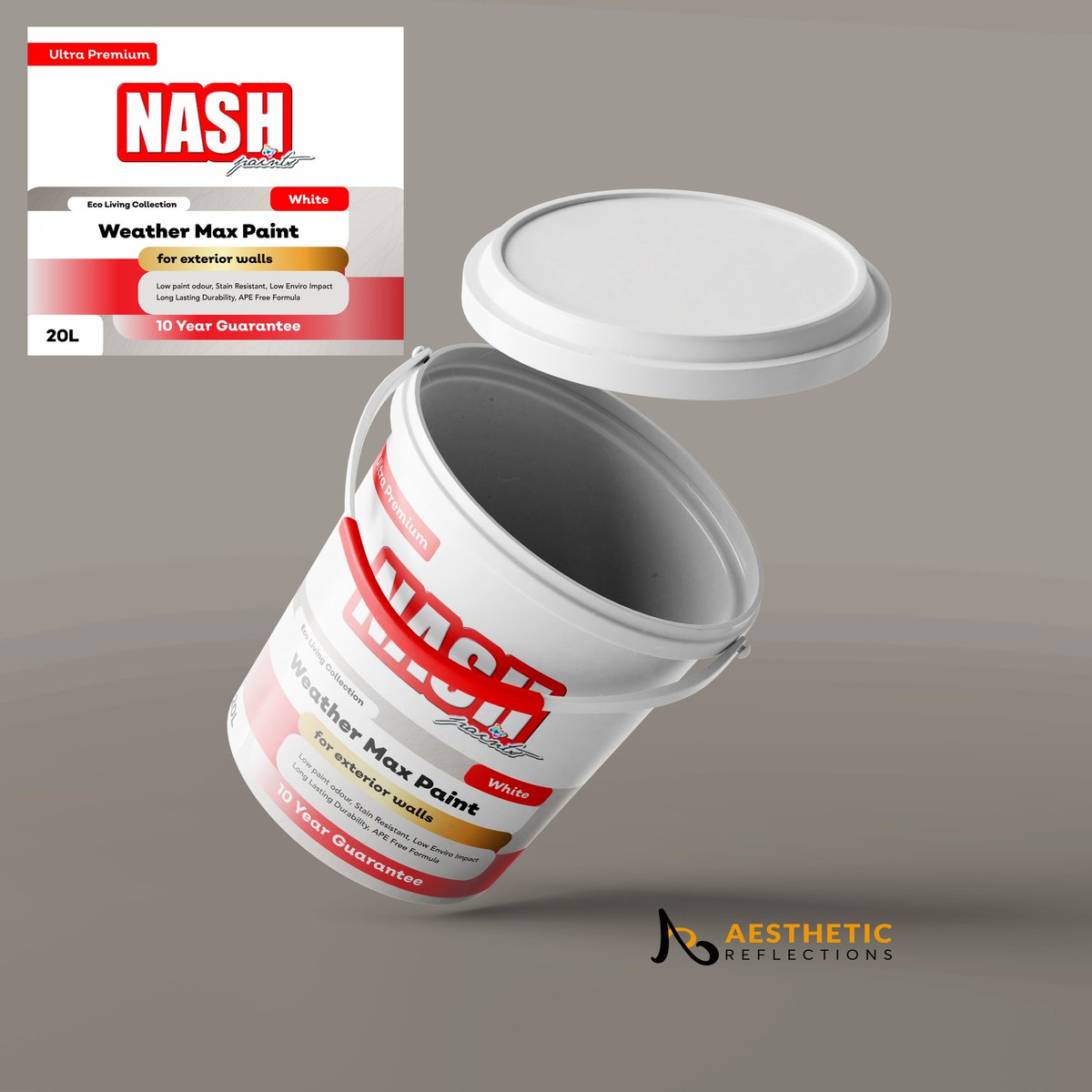 AestheticRefle1's tweet photo. Good day. Here is our entry for the Nash Paints Group, 20L Bucket design.
@tinashemutaris
@nashpaintszw
#nashnation #aestheticreflections #branding #brand #aesthetic https://t.co/jYi3SHU6KL