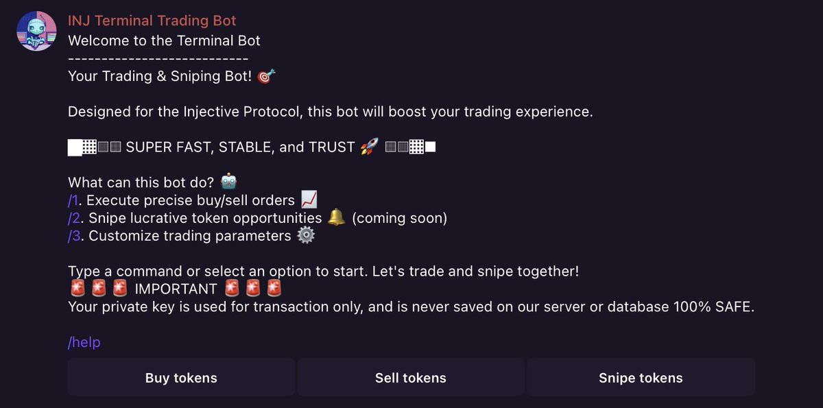 Injective Terminal Snipe Bot tweet media