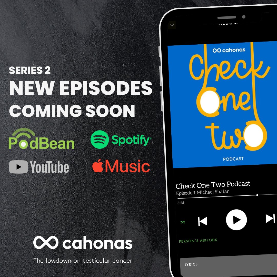 🎙 Exciting News! Series 2 of @CheckOneTwoPod is on the way, focusing on Testicular Cancer Awareness. Join us for inspiring conversations with survivors and advocates, shedding light on their journeys. #TesticularCancer #PodcastSeries2 #ComingSoon