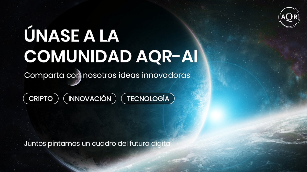 AiqrQuantify's tweet photo. 🎉Únase a la comunidad AQR-AI y comparta con nosotros ideas innovadoras, la intersección de criptografía, tecnología e innovación📲
📊Juntos pintamos una imagen del futuro digital
#AQR #USDT #BTC #Cuantificar https://t.co/KmhLVneWuA