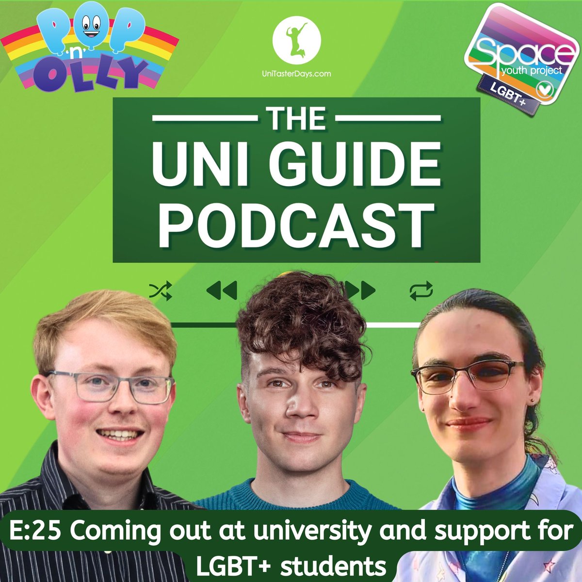 Ep25 of The Uni Guide Podcast is out today, and we're talking #university support for #LGBT students. Feat @PopnOlly Founder @ollypike and @Skelly3d0 from @SpaceDorset. Listen on all platforms + unitasterdays.com/listen-to-the-…

#UTDIAG #LGBTQ+ #Identity #Livedexperience  #Highered