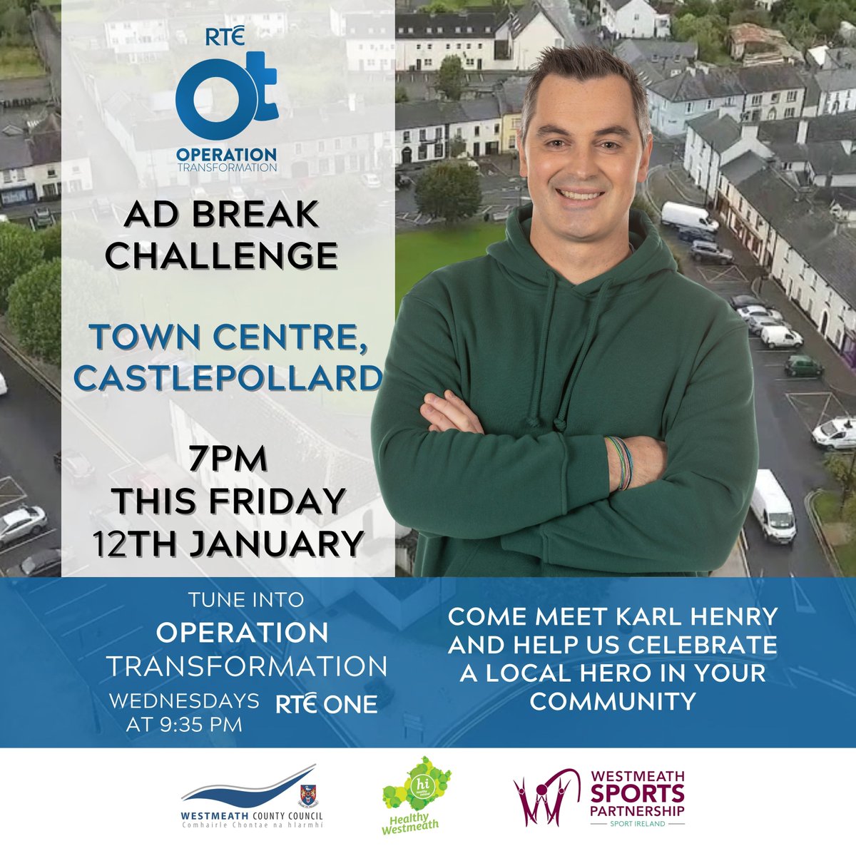 ⚠Get your fitness on this Friday! ⚠ @Castlepollard is the setting for the next ad break challenge of @OpTranRTE this Friday at 7pm! @castlepollardl1 @castlepollardHC