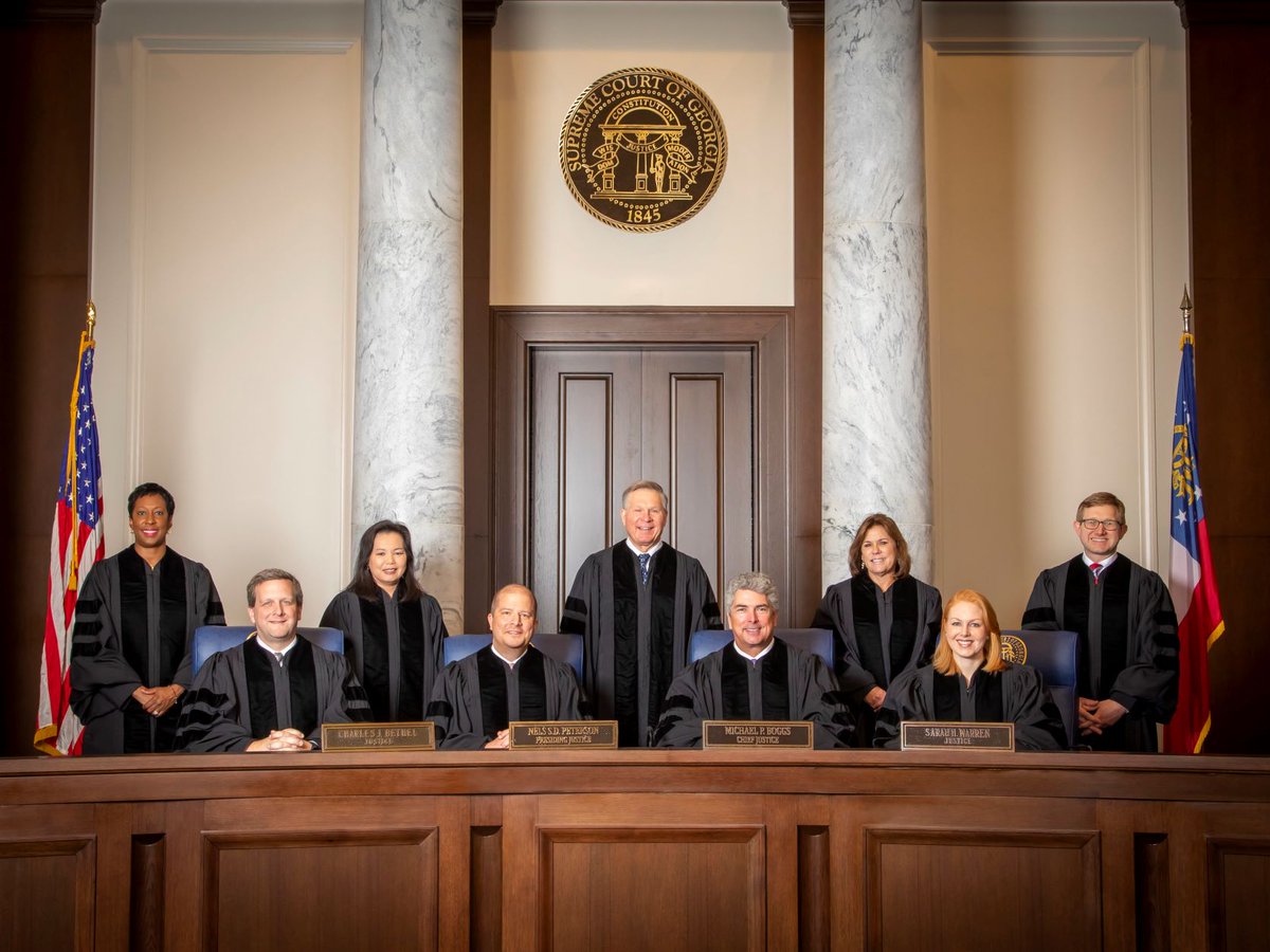 SupremeCourtGA's tweet photo. The Supreme Court of Georgia will hear arguments in three cases today following a brief attorney admission ceremony. Proceedings will begin at 10 a.m. (Eastern) and live-streamed on our website at https://t.co/m9y1yoVNNW. Read more about those cases at https://t.co/uvfkR6MlYc https://t.co/m3xcZ8mb2p