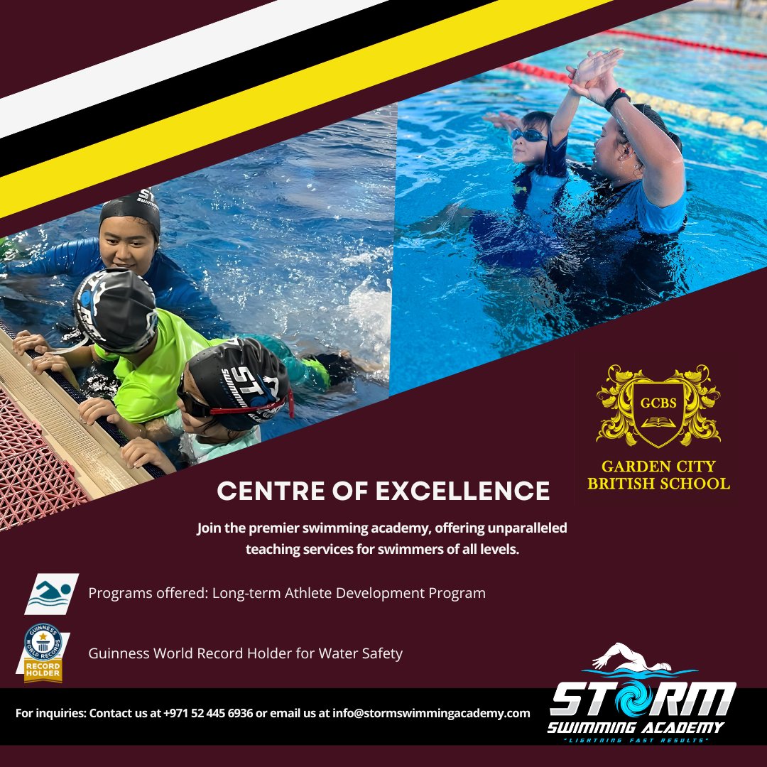 stormacademyUAE's tweet photo. Dive deep, swim fast, and unleash your potential! 🌊📷 We are now at Garden City British School - Al Ain, ready to transform your swimming journey. Hurry, register now.  

Join us for an epic swim adventure. 📷📷 

Book your free assessment: https://t.co/AyZSVv63Em https://t.co/u3Efly7HO8