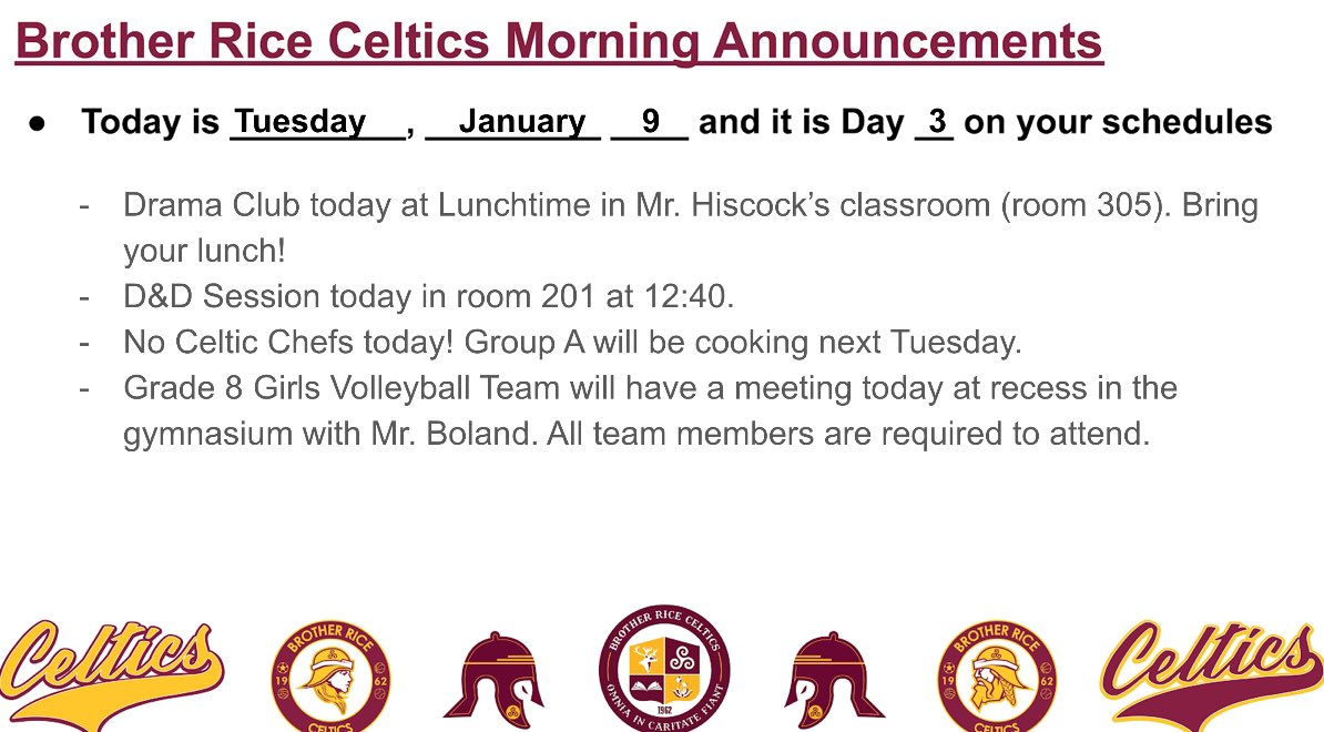 Todays announcements. 🤘🏻