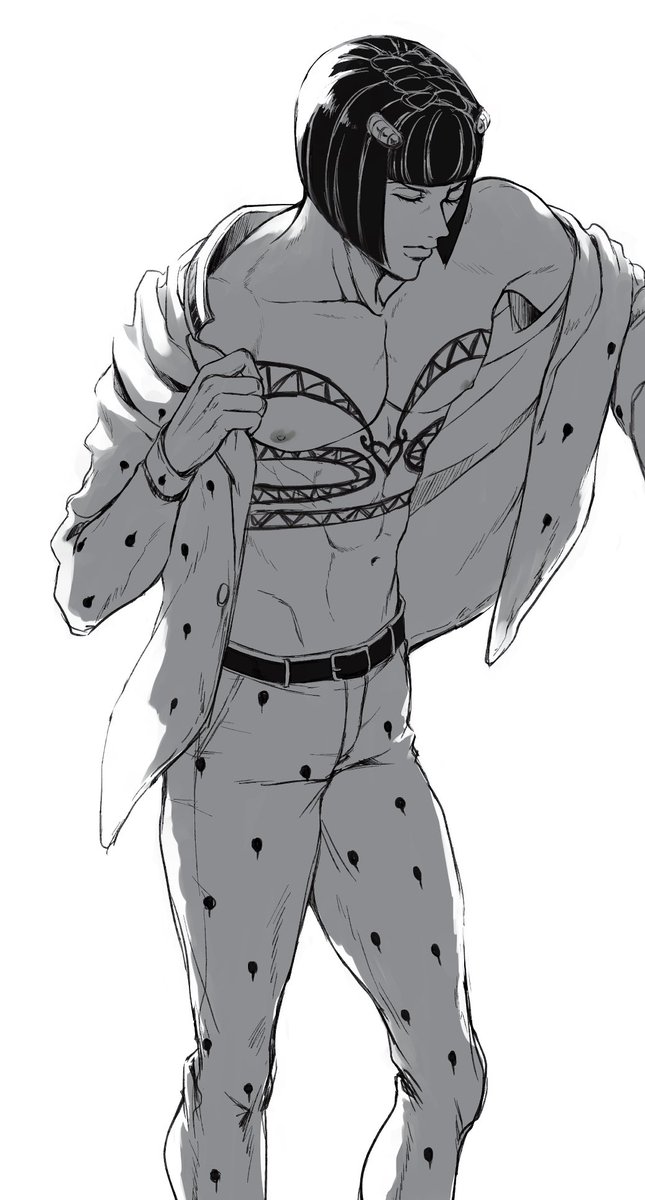 maroten50's tweet photo. 描き初めはブチャラティです🤐 https://t.co/yKV9ZLxJrk