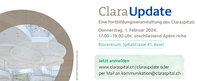 Claraspital (@st_claraspital) on Twitter photo Auch schon für unsere interdisziplinäre und durch die SGAIM akkreditierte #Fortbildung «ClaraUpdate» angemeldet – die in diesem Jahr im
<a href="/biozentrum/">Biozentrum, University of Basel</a> stattfindet 🤩? claraspital.ch/claraupdate #Basel #Medizin #Chirurgie #InBestenHänden Auch schon für unsere interdisziplinäre und durch die SGAIM akkreditierte #Fortbildung «ClaraUpdate» angemeldet – die in diesem Jahr im
<a href="/biozentrum/">Biozentrum, University of Basel</a> stattfindet 🤩? claraspital.ch/claraupdate #Basel #Medizin #Chirurgie #InBestenHänden