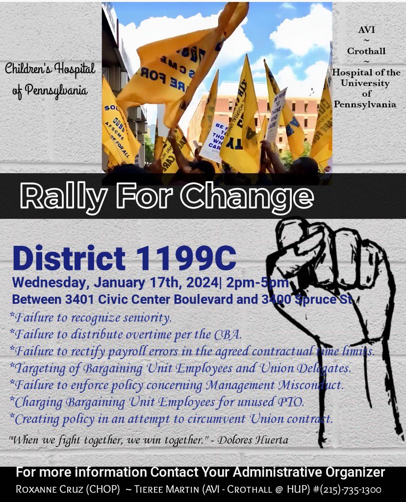It’s times like these where we must come together in solidarity. Let’s stop standing on the sidelines and get active. We need to if we want to save our democracy. Our workers deserve respect and dignity. Come join us as we demand change! Wednesday January 17th from 2-5pm