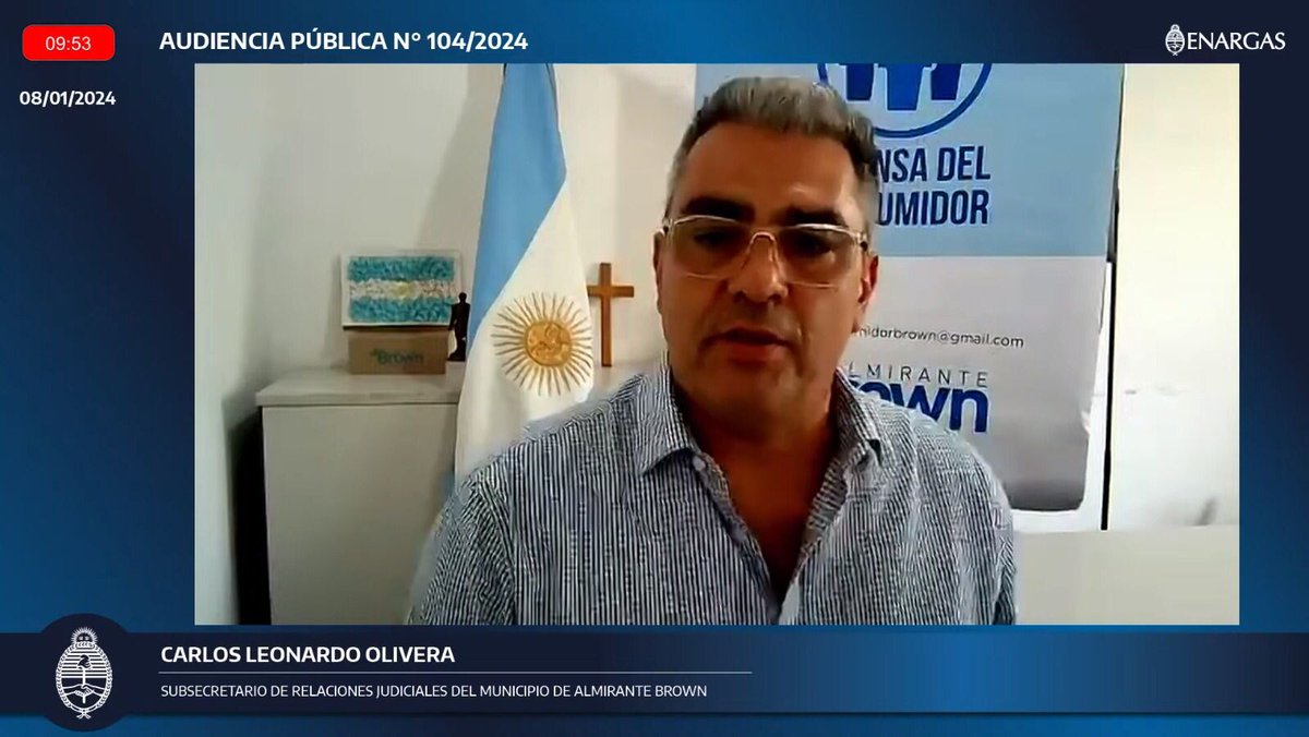 CascallaresPJ's tweet photo. Desde @MunicipioBrown participamos de la audiencia pública del @enargas sobre la adecuación tarifaria del servicio de gas. Resulta imprescindible suspender los aumentos porque afectarán el poder adquisitivo de los consumidores obligándolos a elegir entre el servicio y la comida. https://t.co/RF7yRgtWKb