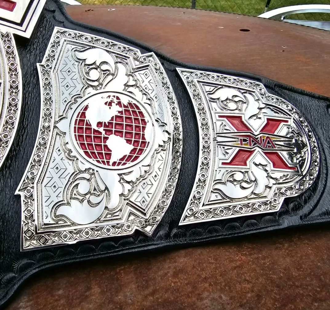 Hellfire_Design's tweet image. TNA Wrestling X-Division Championship 2024 I was lucky enough to work on the new TNA Wrestling championships throughout 2023. 

The X-Division championship took inspiration from previous designs, the large red X in the centre emulating previous designs
Let me know what you think!