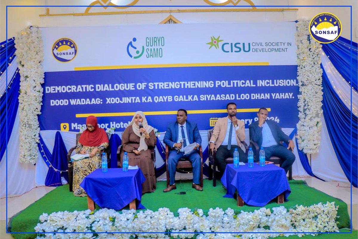sonsaf_platform's tweet photo. SONSAF conducted a Democratic Dialogue about Strengthening the Political Inclusion of Marginalized Groups in Somaliland. In the dialogue, findings from SONSAF’s new study on the Political Inclusion of Marginalized Groups in Somaliland Have been discussed. https://t.co/yVKNih0i55