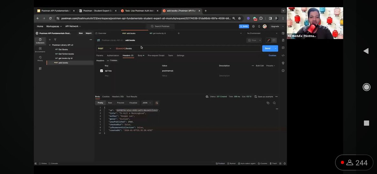 UtsabRay6's tweet photo. Embarking on Day 2 of diving into the dynamic realm of Postman API,  🚀 From having a basic API understanding to now soaking in knowledge during the session @ialimustufa, #PostmanStudent, and fantastic resources from @getpostman x @LetsUpgrade_in! 🔥 #APIExploration #TechJourney https://t.co/1SC1SIMmL5