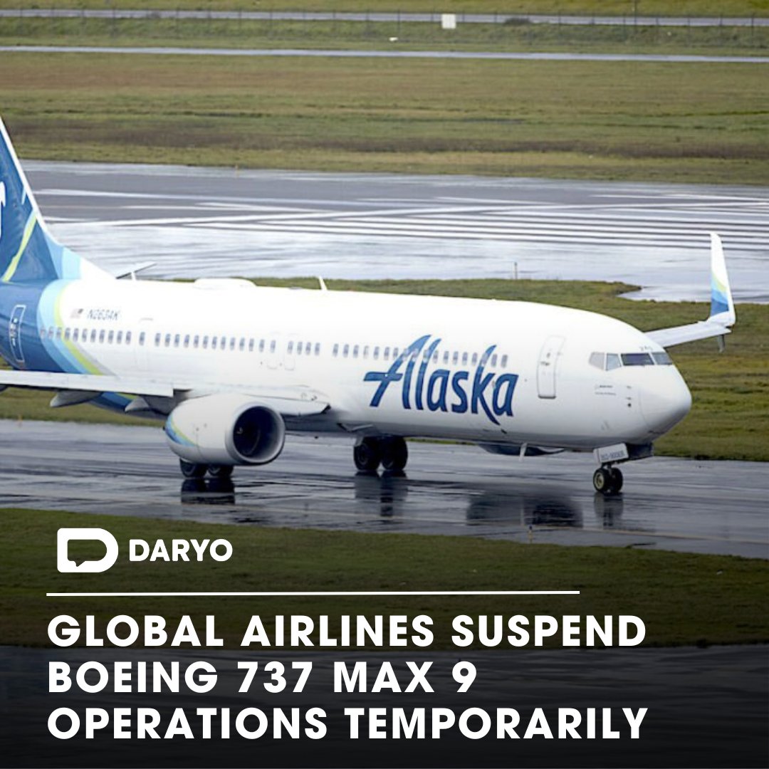 Global #airlines suspend @Boeing  737 Max 9 #operations temporarily amid #safety concerns  

✈️🚫🔍🚧 

The incident occurred on @AlaskaAir  #flight1282, where a section of the fuselage skin was ripped off mid-#flight. On January 7, @TurkishAirlines announced that it had recalled…