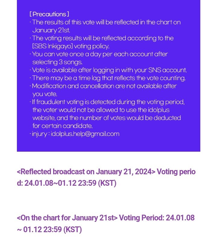FANTASY 📣📣📣

Event: INKIGAYO PRE VOTE

Period: END ON 12 JANUARY 2024 : 10:59 (WAKTU MALAYSIA)

APPS: idolplus.com/zk/survey_deta…

⚠️ jgn vote group yg tengah compete dgn kita ( awak perlu vote 3 calon) 
⚠️ boleh guna multiple acc tapi register diff no phone.

good luck!