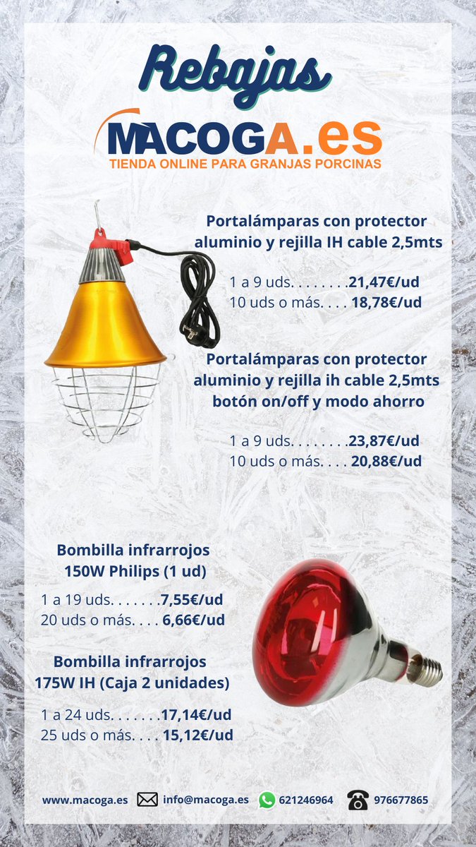 Macoga's tweet photo. https://t.co/6Ukk9WtkMo

Cazoletas y bridas en inox, nuestros afamados packs, calentadores eléctricos y cañones de gasoil para que tus animales no pasen frío!!! 🐖🔥 https://t.co/8G5gMhiSE3