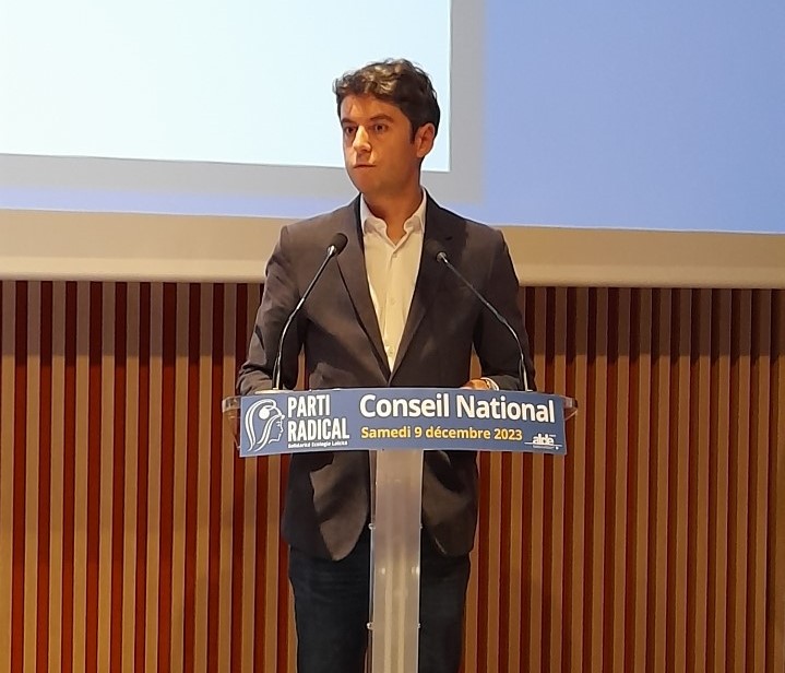 PartiRadical's tweet photo. Nomination de @GabrielAttal à Matignon :
Le @partiradical ne doute pas que Gabriel ATTAL mettra toute sa détermination et son audace au service du "#réarmement économique, social et civique de la France".
Lire l'intégralité : https://t.co/Hu441NT0tU https://t.co/gMVG0tYhwI