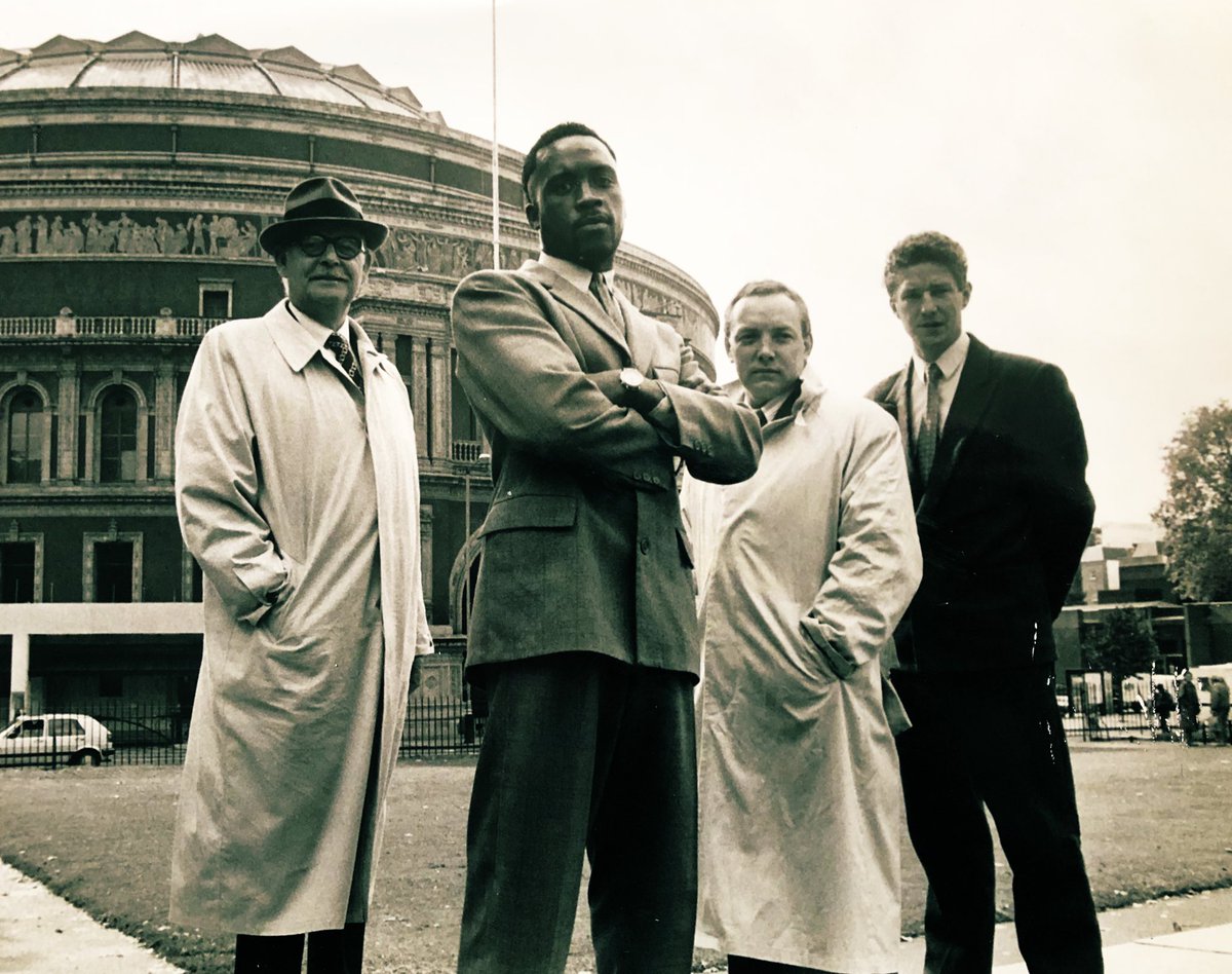 Just put this super press photo from outside the Royal Albert Hall in the collection!! L-R Mike Barrett, Nigel Benn, Frank Maloney and Terry Marsh. It has your name on the back @JohnMcDonald_MC !!!