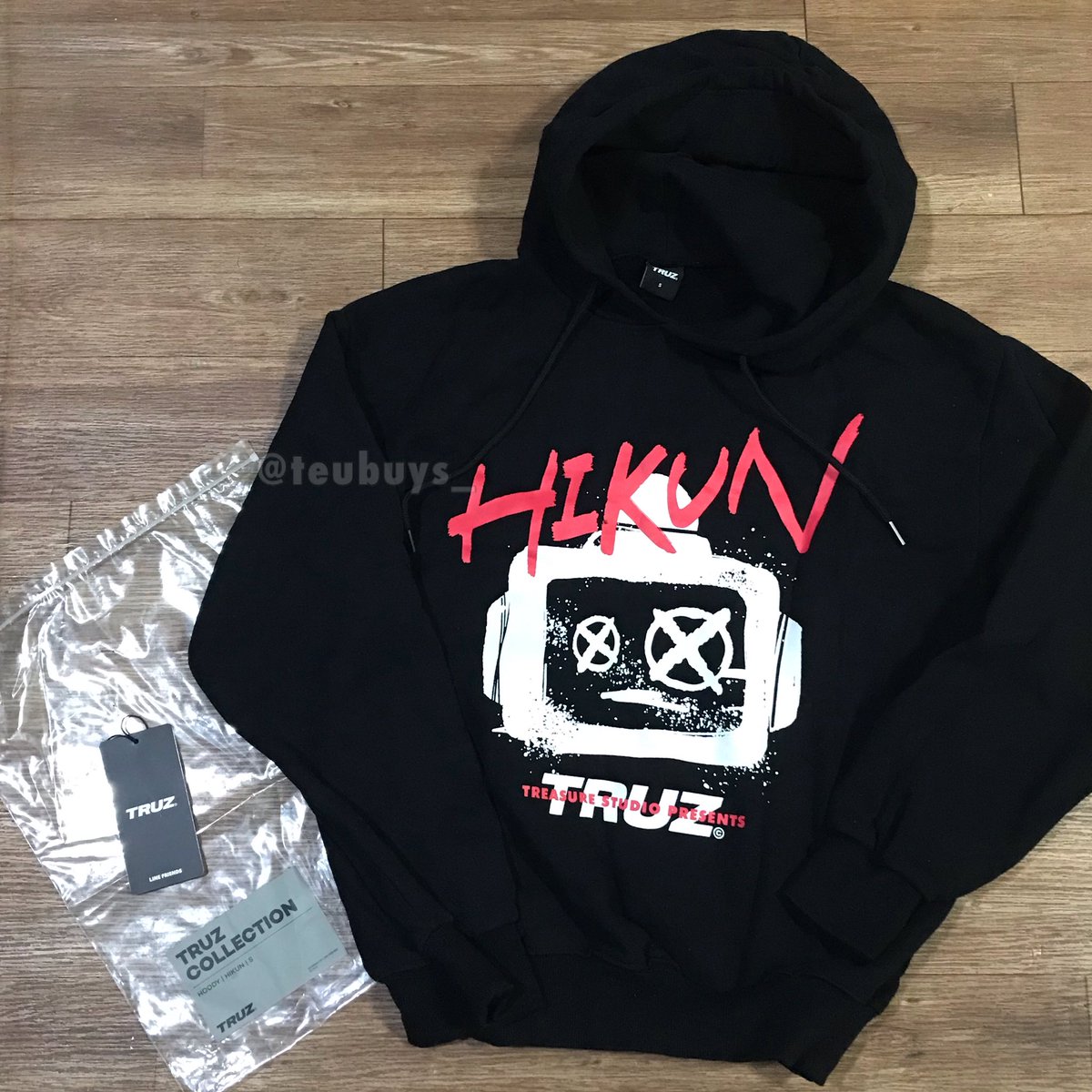 WTS LFB PH onhand Truz Hikun Hoodie - ₱1999 payo - size: SMALL - preowned but this was only worn once for fitting 🥹 then just stored in the closet na for so long - tags & plastic will be shipped together