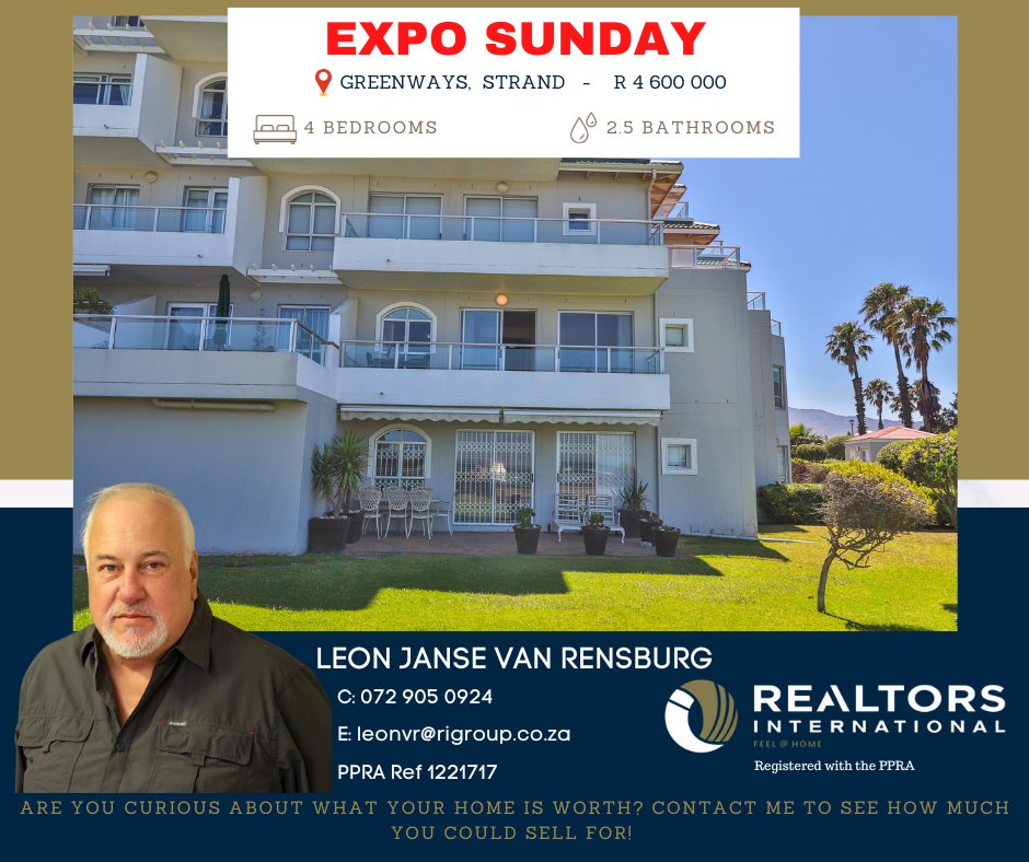 RealtorsStrand's tweet photo. Don't miss out on our Sunday Expo this weekend at 11am- 3pm.
👇👇👇
Our office is located at 74 Beach Road, Strand
Contact, 021 854 7220
strand@rigroup.co.za
https://t.co/MGlTawv999
👇👇👇
#africa #architechture #architecture #broker #dogfriendly #dogfriendly #dreamhome https://t.co/ZZWA47kbaE