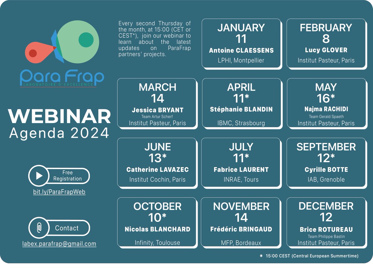 To get the year off to a great start, here's the programme of @ParaFrap Webinars. Save the dates ! These webinars are open to all. To receive invitations and the connection link, register at bit.ly/ParaFrapWeb