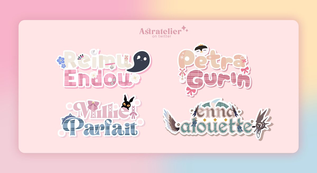 【 atelier ☁️ 】
     — fan work for zuttoღo ! :: I FINALLY FINISHED ALL 4 YAYAYAY
           ✧ do not use unless authorized 

#DrawMillie #Palouette #PetraArt #Reimural #vtuberlogo #zuttoღo