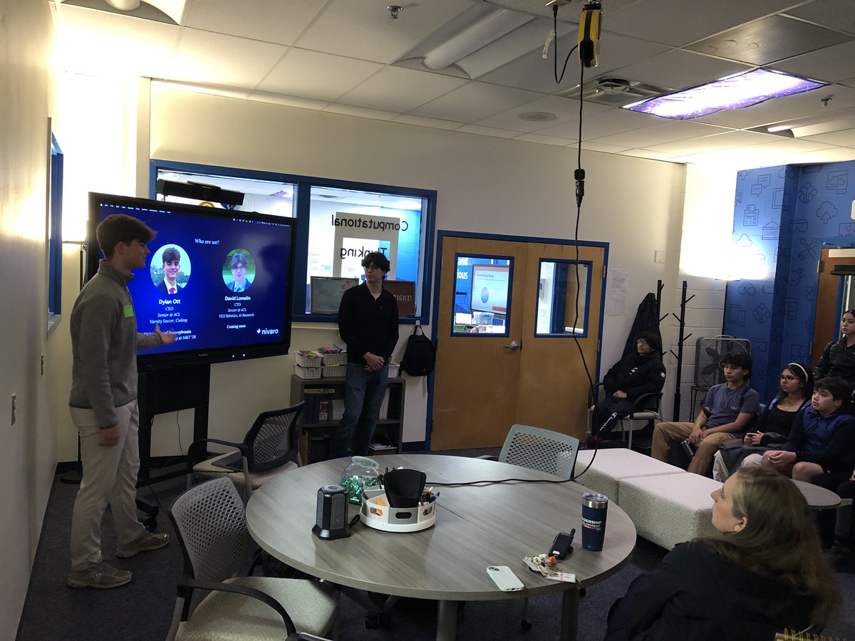 Today Dylan and David from Nivaro kicked off the first day of their instruction w/ Mrs. Lloyd &amp; Mrs. Bolyard's CS Foundations class on building an AI app. We cannot thank them enough for preparing a curriculum for them and Dr. Priddy &amp; <a href="/BMarkleyEDU/">Brian Markley (He/Him)</a> for supporting this connection.