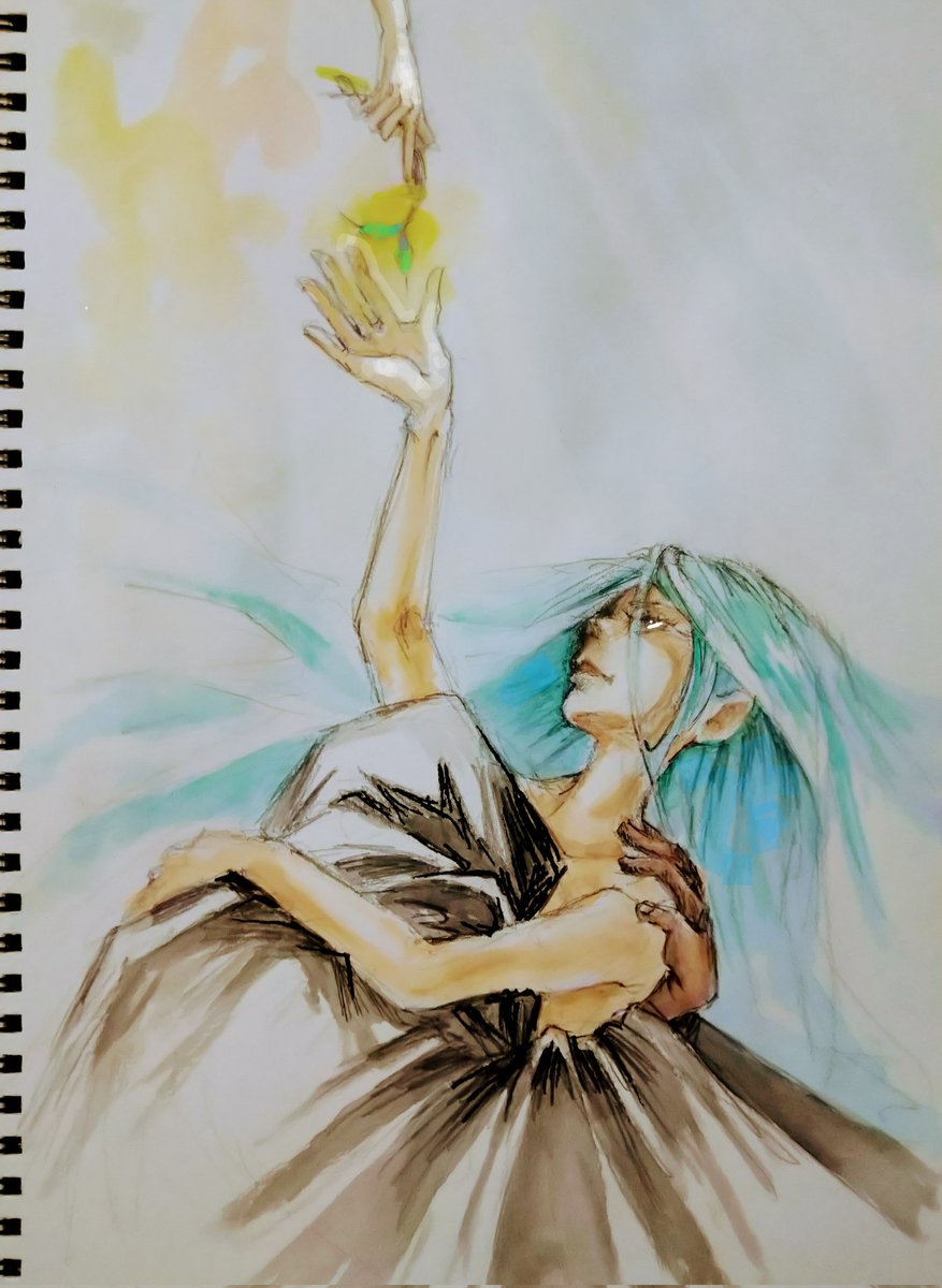 unitosarasa's tweet photo. CONNECTING THE BATON OF LIFE.
命のバトン
#LEFTHANDWORK #DRAWING #WATERCOLORS #ZEBRAGRIP05 #SMARTPHONEprocessing https://t.co/78A7bY3IHD