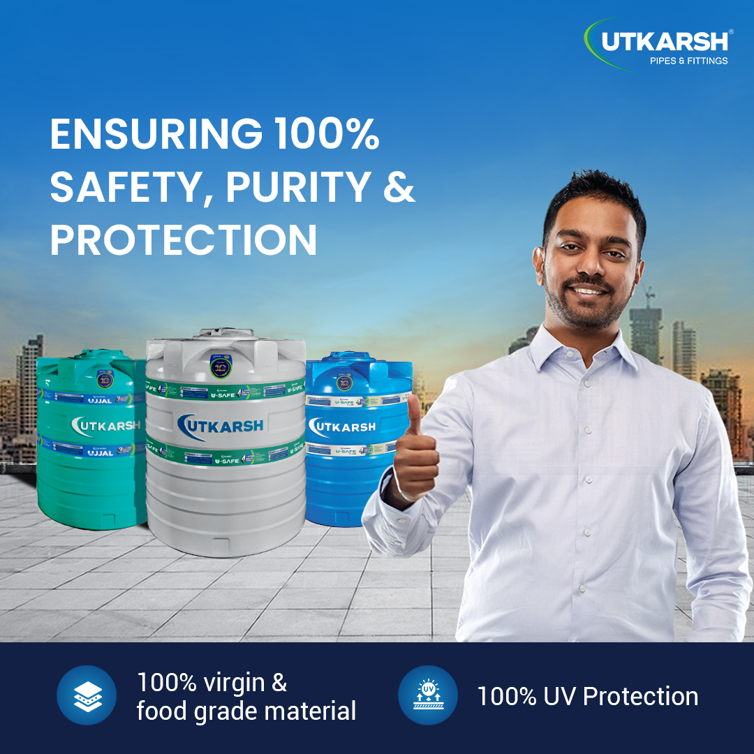 utkarshindialtd's tweet photo. Utkarsh Water Tank guarantees 100% safety, purity, and protection. Crafted from 100% virgin, food-grade material and equipped with 100% UV protection, ensuring the highest standards of durability and safety.
#UtkarshPipesAndFittings #UtkarshWaterTanks #SafetyAssured #UVProtected https://t.co/nIzkgQIXYM