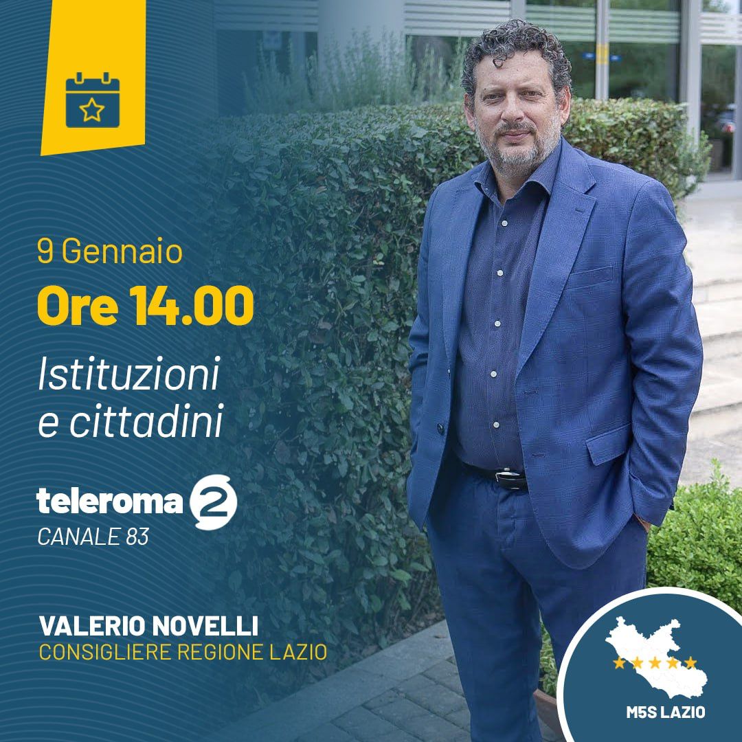 Oggi pomeriggio alle 14 sarò ospite della trasmissione Istituzioni e Cittadini su Teleromadue canale 83 e in diretta facebook sulla pagina del programma. Vi aspetto.
 #M5S #Movimento5Stelle #intervistatv