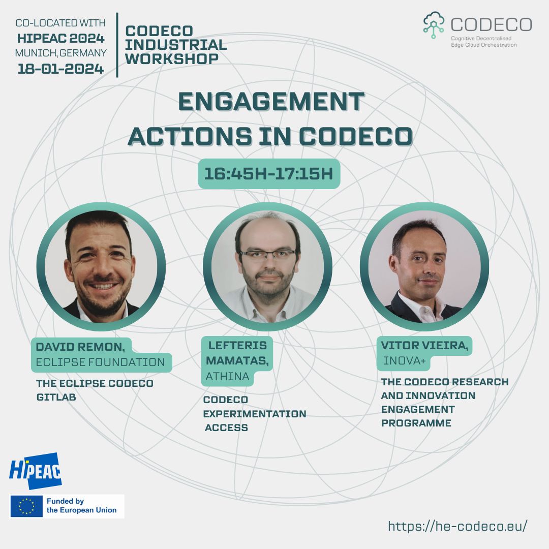 Join us at the #CODECO Industrial Workshop co-located with #HiPEAC24! <a href="/davidremgar/">David Remon</a> will unravel the secrets of the CODECO repository Eclipse Research Labs, GitLab. Discover how you can engage with the project's code. Register now: hubs.la/Q02fmY_00
<a href="/EclipseFdn/">Eclipse Foundation</a>
