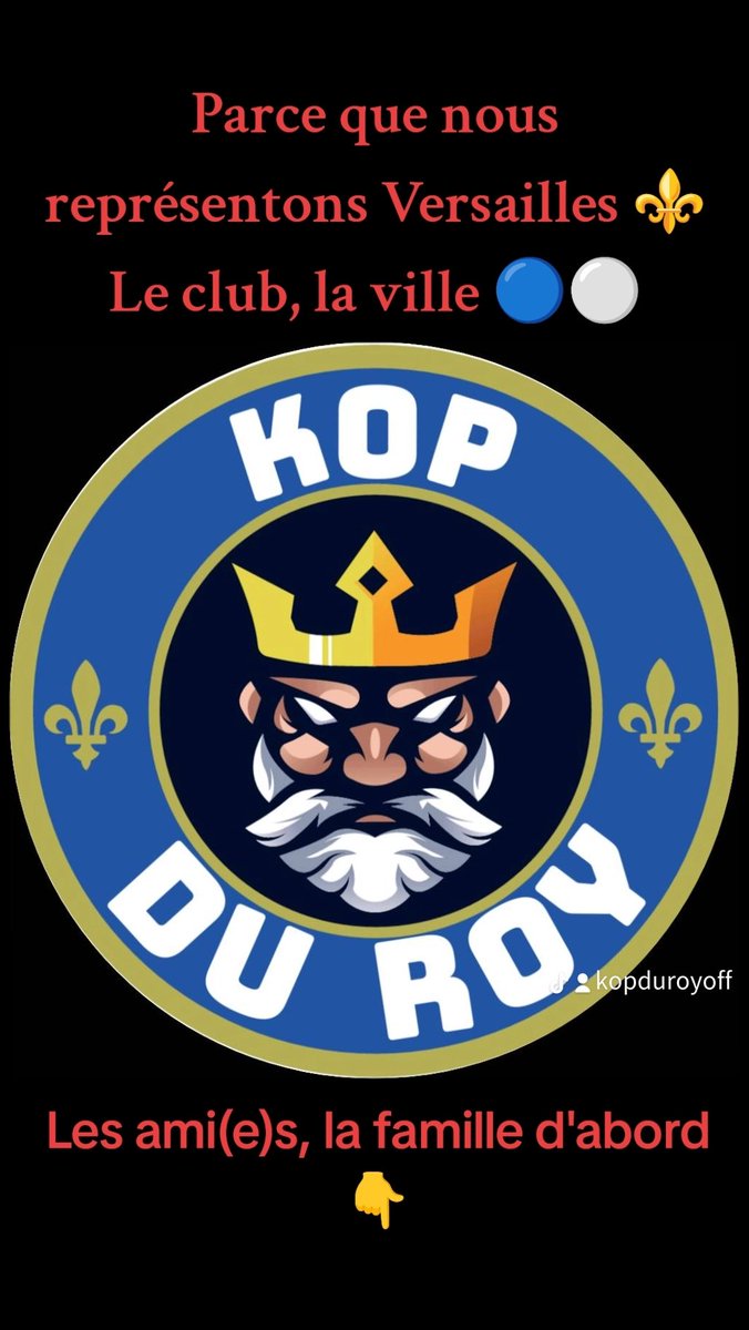 À l'heure où le @FCVersaillesOff grandit, où les présidents @almulliez et @FabienLazare mettent en place leur projet #UneSeuleÉquipe, le Kop du Roy à plus que jamais besoin de vous.

Article complet: 

linkedin.com/posts/kop-du-r…

Ou

vm.tiktok.com/ZGejSVN7P/

#Versailles #FCV #FCV78