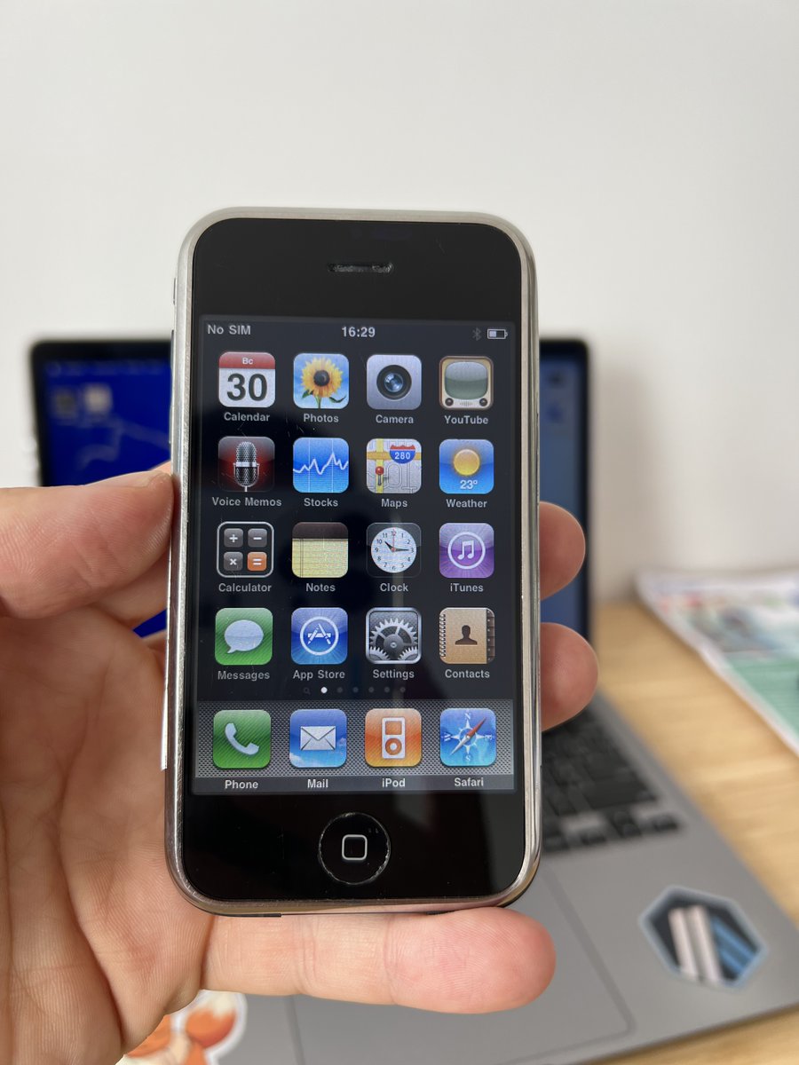 hypnogaba's tweet photo. Today is the day of first iPhone release.
And yes, I still hold an original, still working gem.

Even though @solanamobile is good, but my heart is always with this little gem https://t.co/wiwrnUdaFe