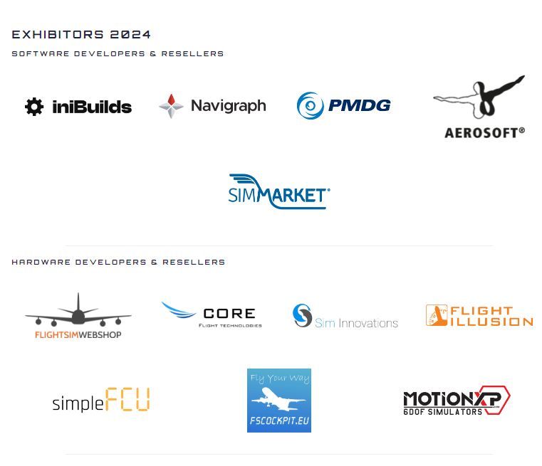 FSWeekendNL's tweet image. 🛫 Thrilled to have these exhibitors signed up for #FSWeekend2024. Get ready to witness their top-of-the-line flight simulation products and immerse yourself in flightsim. Join an aviation experience like no other! 🎮 #FSWeekend #FlightSim #FlightSimEvent #FlightSimulation