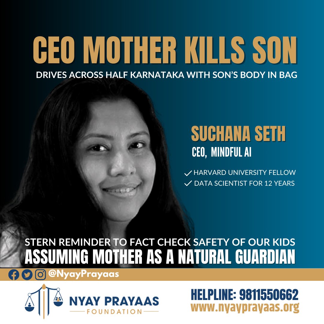 NyayPrayaas's tweet photo. Tragic news unfolds as a Bengaluru CEO is arrested for the alleged murder of her 4-year-old son in Goa.
The heartbreaking incident raises questions about the complexities of personal relationships &amp; the devastating impact on innocent lives.
#BengaluruTragedy #ParentingIssues https://t.co/7uosOJucaU