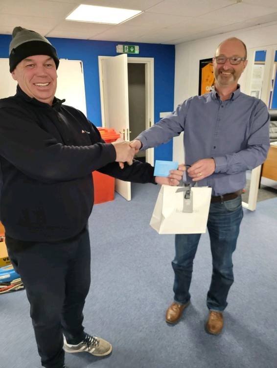 This is our longest serving employee Nick who has reached the milestone of 30 continuous years service with us. We thought this achievement was deserving of a couple of gifts which was presented by MD Chris. On receiving the news that Nick said he was “surprised and well chuffed”