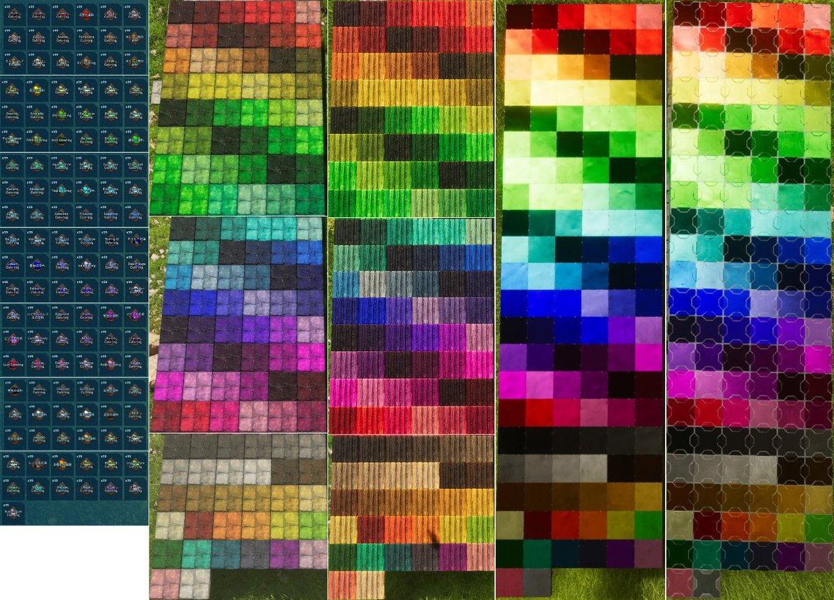 ASA染料カラーチャート完全版！ 石材・木材・金属・TEKまでを画像1枚に