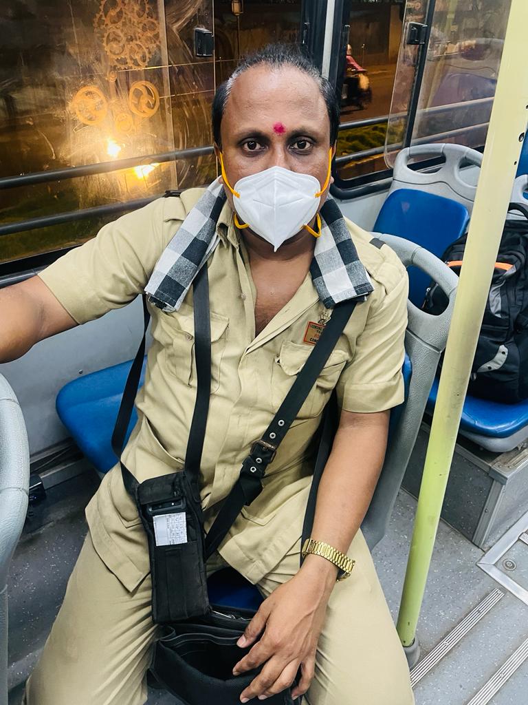 Conductor Mr. Santosh Gawde working hard on route of 415( Andheri - Seepz), makes sure the line n discipline is followed. Gives priority to Woman's n kids. Not like other conductor hides inside and there is chaos. we need more Conductor like Mr. Santosh Gawde. Kudus <a href="/myBESTBus/">BEST Bus Transport</a>