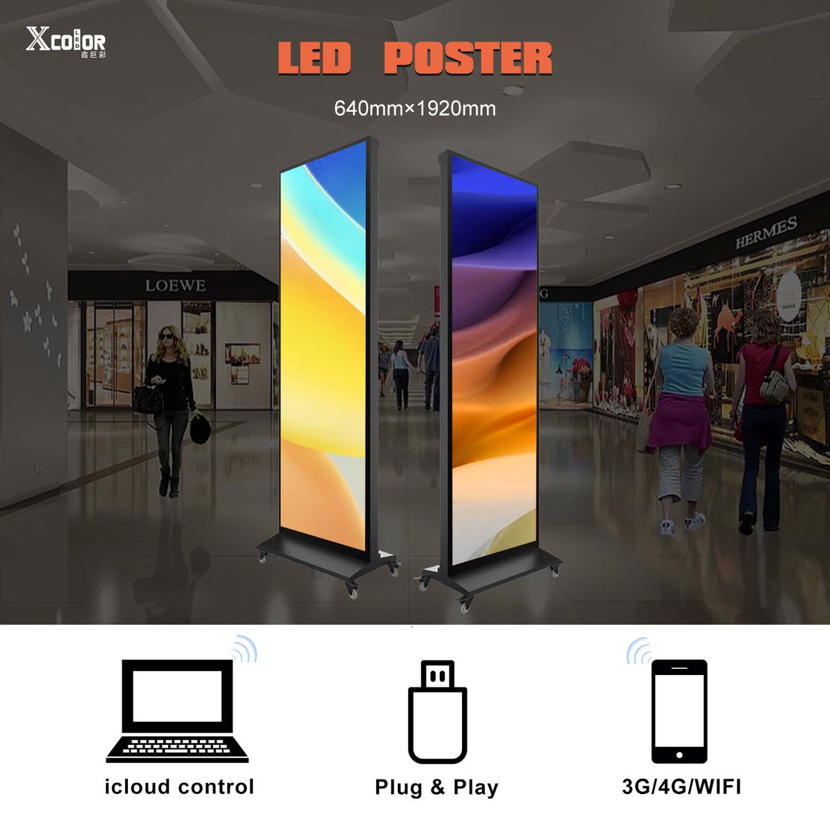 Annie757548's tweet image. 640*1920mm LED Poster
🍥icloud control
🍥3G/4G/WIFI
🍥plug &amp;amp; play
WhatsApp/WeChat: +86 191-5160-3389
#Xcolor #ledposter #ledposterscreen #posterleddisplay #advertisingposter #leddisplay #rentalleddisplay #ledscreen #ledfactory #ledpanel
