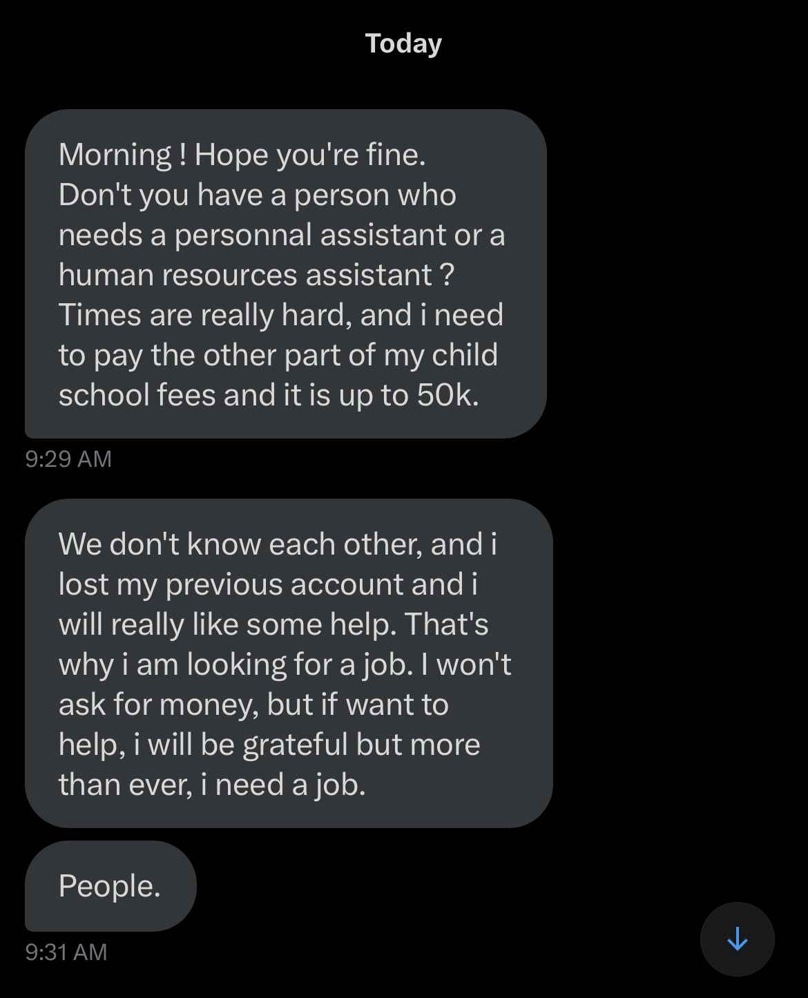 Humble Hedsten🇨🇲🥷🏽 on X: She is in dying need of a job. Please!Help a  sister. t.co8eA5P0bvFx  X