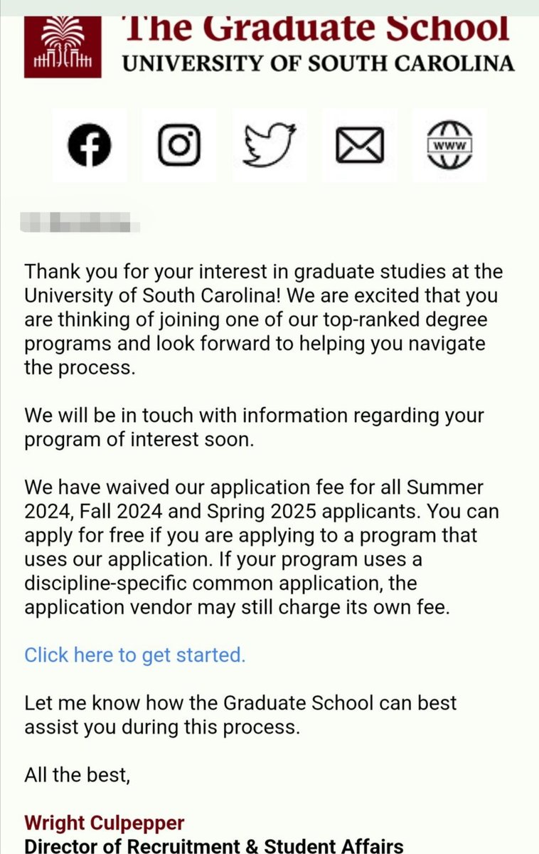 Cherrychristie2's tweet photo. Study at University of South Carolina, USA for FREE 👇🏽

Benefits:
✅ Automatic Scholarship upon admission 
✅ Graduate Assistant Positions

Also note:
📍IELTS NOT needed
Hurry and apply, the application fee is currently waived for Fall 2024

Link: https://t.co/5er0WRXPpo https://t.co/95ApNcX94Z