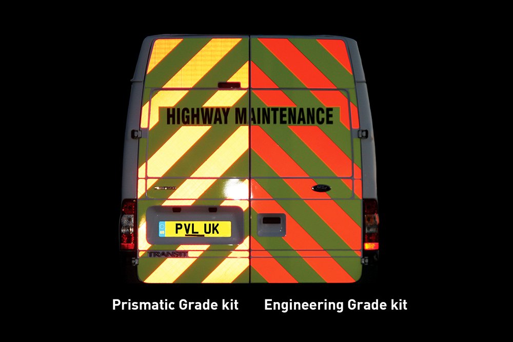 Hitting the fast lane? Our Prismatic kits got you covered! ⚡️Edge-sealed for ultimate durability, visibility beyond 40mph. Stay safe, choose Prismatic!💯 #RearChevron #prismatic