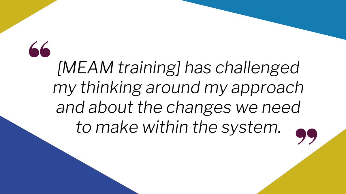 Do you know about MEAM’s training and workforce development packages? We offer a fresh perspective that can equip staff across local systems with the tools and mindset to approach #MultipleDisadvantage a more effective way. Find out more bit.ly/3MeFxFw