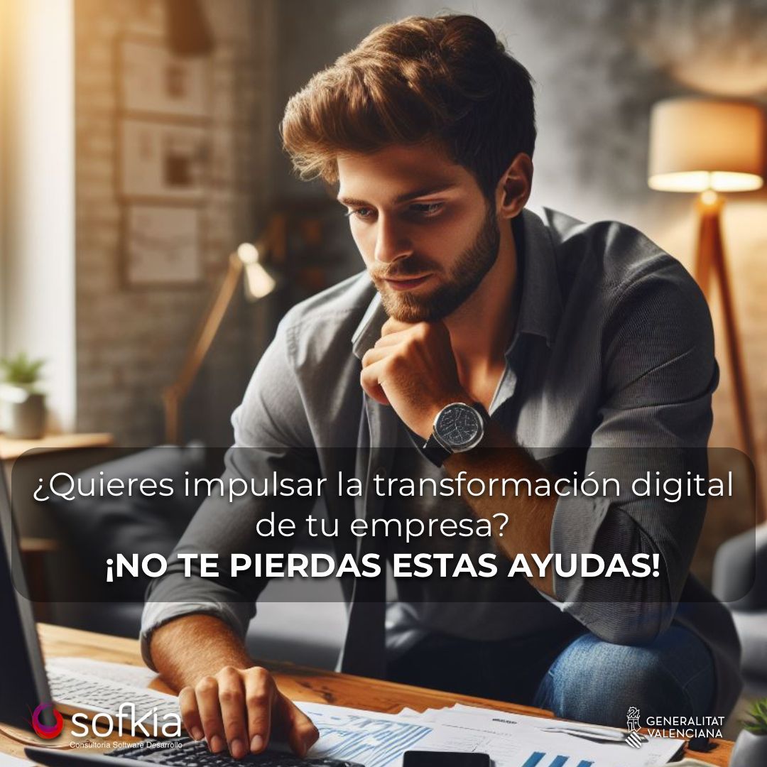 ¿Quieres impulsar la transformación digital de tu empresa? ¡No te pierdas esta oportunidad! 

La Generalitat Valenciana ha lanzado una convocatoria de ayudas para apoyar a las pymes...

Contacta con nosotros y te informaremos sin compromiso.

buff.ly/3DD4cik
