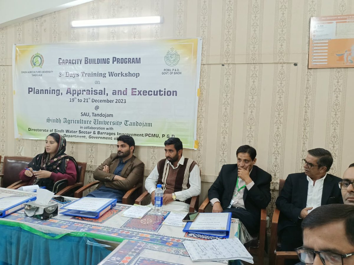 pcmu786's tweet photo. Just wrapped up an incredible 3-day training session on "Water Management" and "Planning, Appraisal, and Execution" sponsored and arranged by Directorate of Sindh Water Sector and Barrages Improvement - PCMU Hosted at @muetpk  and SAUT #CapacityBuilding #WaterManagement https://t.co/H903VvHjNp