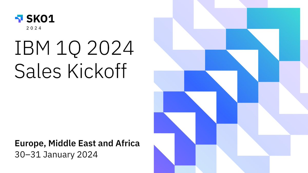 Fatima_Bibs's tweet photo. #IBMPartners, save the date for IBM 1Q 2024 Sales Kickoff! 

Mark your calendar today on https://t.co/OtcLIB75Dx

#partnerecosystem #SKO https://t.co/EHemb3fl1p
