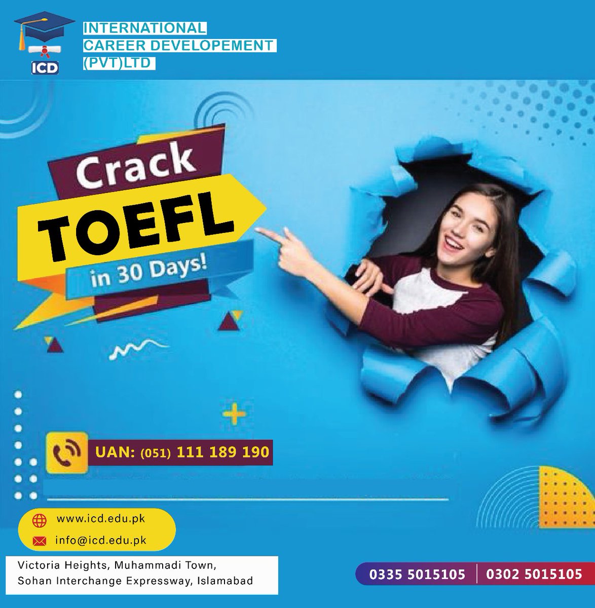 Icdpaks's tweet photo. Join our focused learning community, where you'll have the chance to practice TOEFL-specific skills, receive constructive feedback, and build the confidence essential for success. 📷📷📷 #TOEFLTraining #LanguageSkills #ICDExcellence #toeflibt https://t.co/45lZM85wob